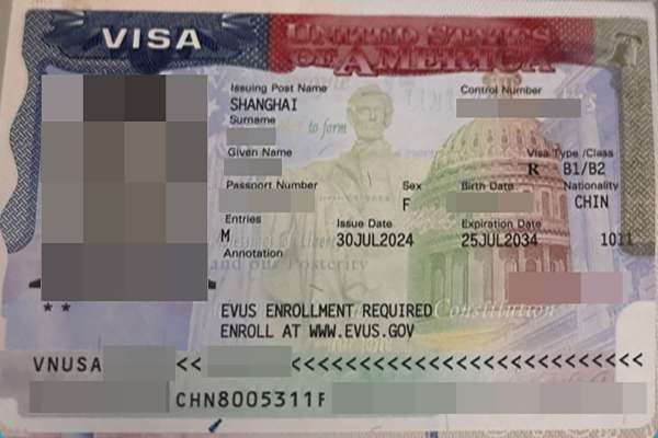 美国旅游签证办理案例