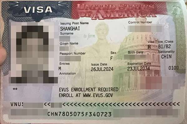 美国旅游签证办理案例